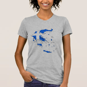 Griekse vlaggenkaart t-shirt