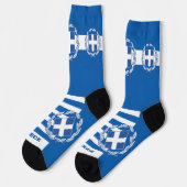 Griekse vlaggensokken, patriottisch, duurzaam Grie Sokken (Links)