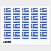 Griekse vlaggestekker vierkante sticker (Vel)