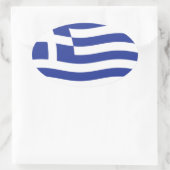 Griekse Vlagsticker Ovale Sticker (Tas)