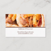 Griekse voedselgyros Mobile Cafe Visitekaartje (Achterkant)