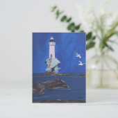 Griekse vuurtoren briefkaart (Staand voorkant)