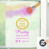 Griekse waterverf make-up kwast raamsticker (Huis)