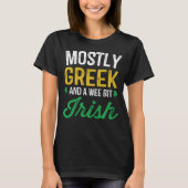 Griekse Wee Bit Irish Funny Griekenland St Patrick T-shirt (Voorkant)