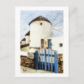 Griekse windmolens briefkaart (Voorkant)