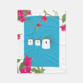 Griekse windmolens op het Griekse eiland Bougainvi Fleece Deken (Voorkant)