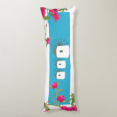 Griekse windmolens op het Griekse eiland Bougainvi Lichaamskussen (Achterkant (Verticaal))