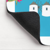 Griekse windmolens op het Griekse eiland Bougainvi Muismat (Hoek)