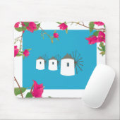 Griekse windmolens op het Griekse eiland Bougainvi Muismat (Met muis)