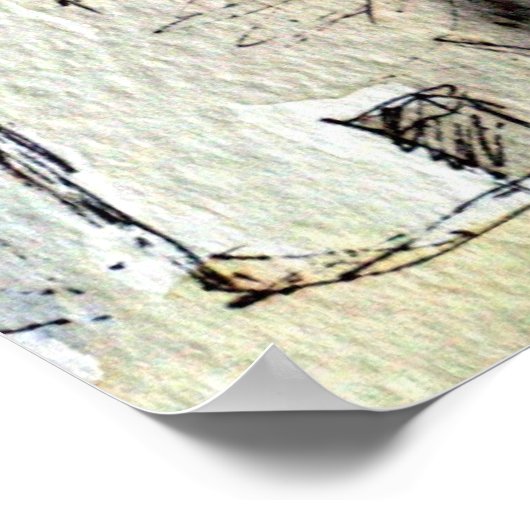 Griekse windmolens poster (Hoek)