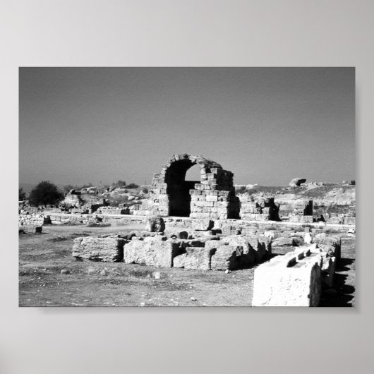Griekse winkels Ancient Corinth Agora Poster (Voorkant)