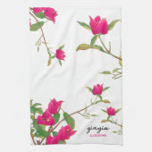 Griekse Yiayia Griekse grootmoeder Bougainvillea Theedoek (Verticaal)