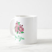 Griekse YiaYia mok met rozen (Voorkant links)