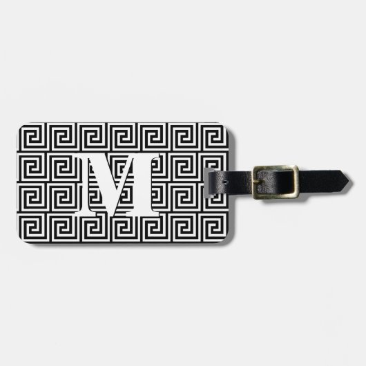 Griekse Zeer belangrijk, zwart-wit Bagagelabel (Voorkant horizontaal)