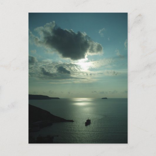 Griekse zonsondergang briefkaart (Voorkant)