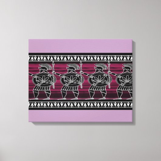 Griekse zwarte beeldgarde canvas afdruk (Voorkant)