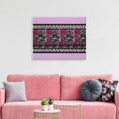 Griekse zwarte beeldgarde canvas afdruk (Insitu (Woonkamer))