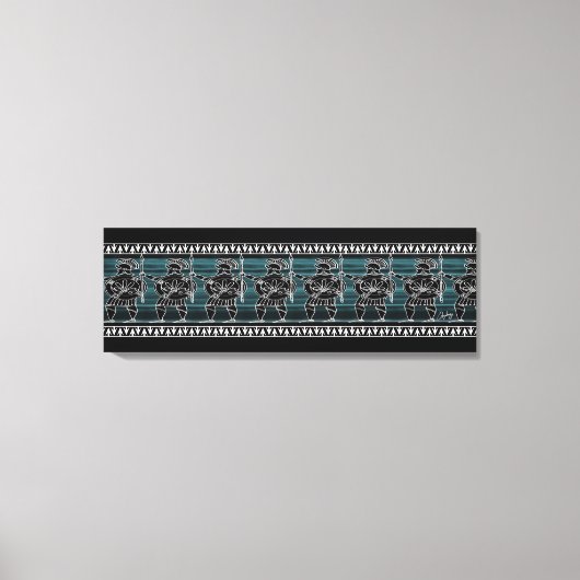 Griekse zwarte beeldgarde canvas afdruk (Voorkant)