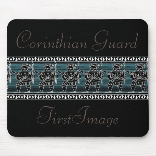 Griekse zwarte beeldgarde muismat (Voorkant)