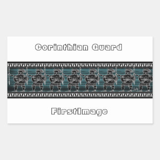 Griekse zwarte beeldgarde rechthoekige sticker