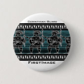 Griekse zwarte beeldgarde ronde button 5,7 cm (Voorkant)