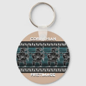 Griekse zwarte beeldgarde sleutelhanger (Voorkant)