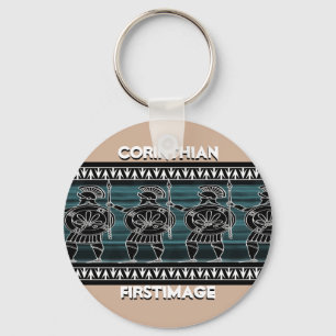 Griekse zwarte beeldgarde sleutelhanger