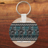 Griekse zwarte beeldgarde sleutelhanger (Voorkant)