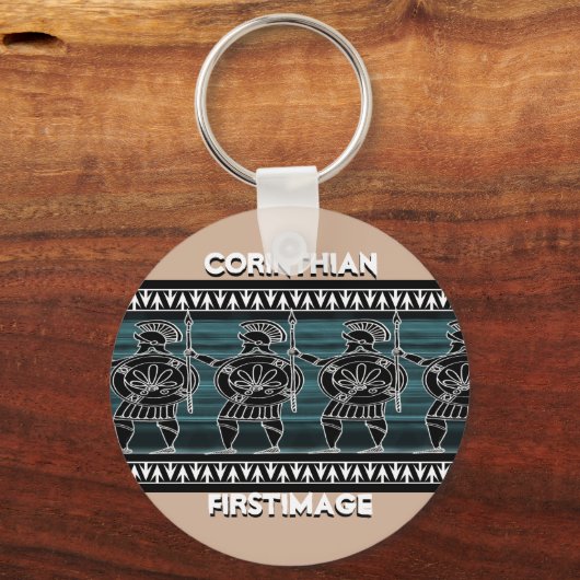 Griekse zwarte beeldgarde sleutelhanger (Voorkant)