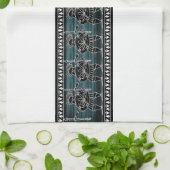 Griekse zwarte beeldgarde theedoek (Gevouwen)