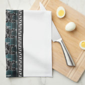 Griekse zwarte beeldgarde theedoek (Quarter Fold)