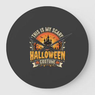 Grielig Halloween Kostuum Vectorontwerp Grote Klok