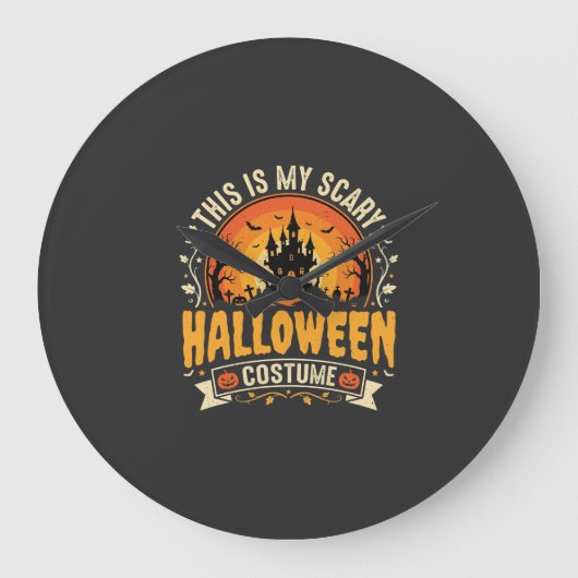 Grielig Halloween Kostuum Vectorontwerp Grote Klok (Voorkant)