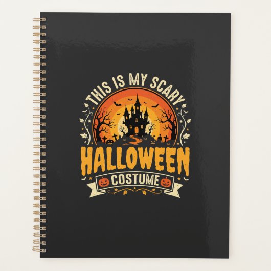 Grielig Halloween Kostuum Vectorontwerp Planner (Voorkant)