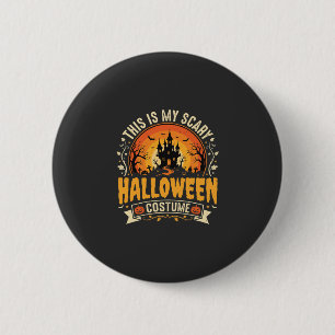 Grielig Halloween Kostuum Vectorontwerp Ronde Button 5,7 Cm