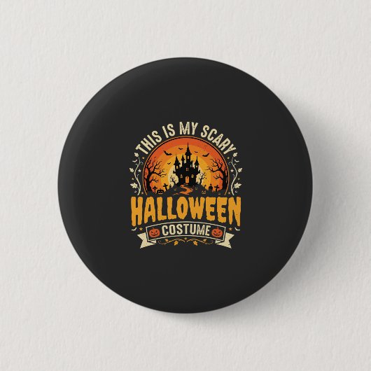 Grielig Halloween Kostuum Vectorontwerp Ronde Button 5,7 Cm (Voorkant)