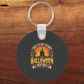 Grielig Halloween Kostuum Vectorontwerp Sleutelhanger (Voorkant)