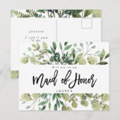 grienery foliage zal je mijn eerbewijs zijn aankondigingskaart (Voorkant / Achterkant)