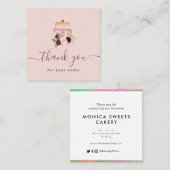 griep bedankt voor uw bestelling vierkante visitekaartje (Voorkant / Achterkant)