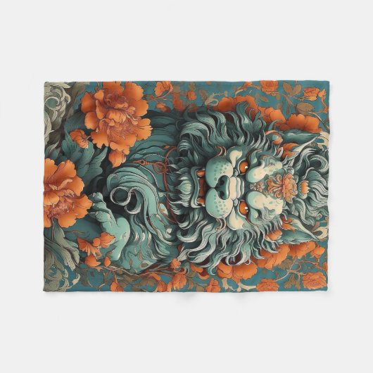 Griep Leeuw van Wijsheid Fleece Deken (Voorkant (Horizontaal))