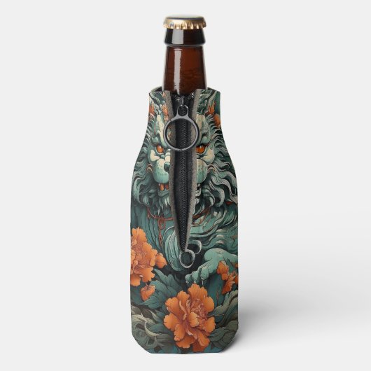 Griep Leeuw van Wijsheid Flesjeskoeler (Fles Achterkant)