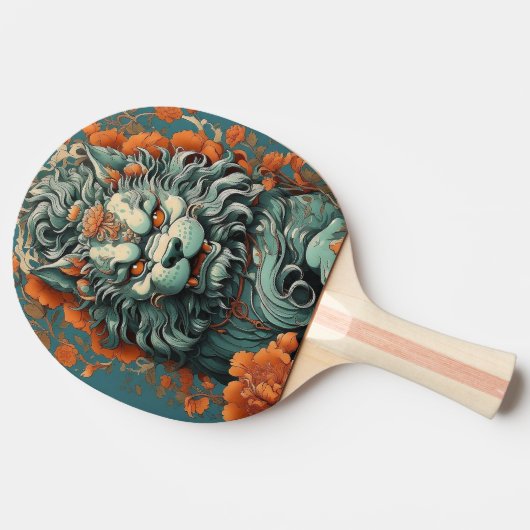 Griep Leeuw van Wijsheid Ping Pong Paddle Tafeltennisbatje (Zijkant)