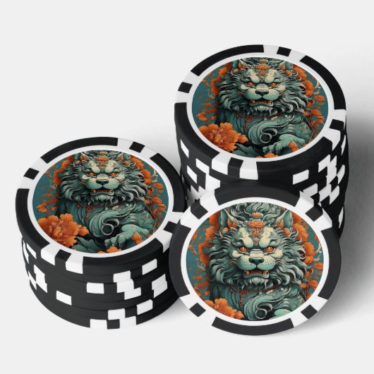 Griep Leeuw van Wijsheid Poker Chip (Opstapeling)