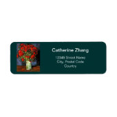  griepachtige kunst Rode paprika's adresetiketten Etiket (Voorkant)