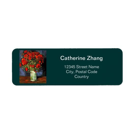  griepachtige kunst Rode paprika's adresetiketten Etiket (Voorkant)