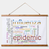 griepachtige tekst hangend wandkleed (Voorkant)