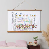 griepachtige tekst hangend wandkleed (Slaapkamer)