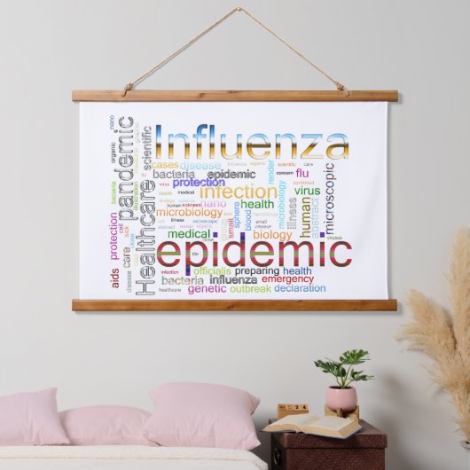 griepachtige tekst hangend wandkleed (Slaapkamer)