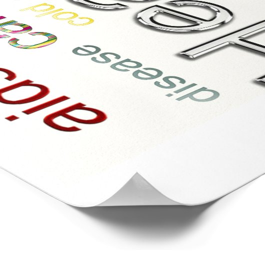 griepachtige tekst poster (Hoek)