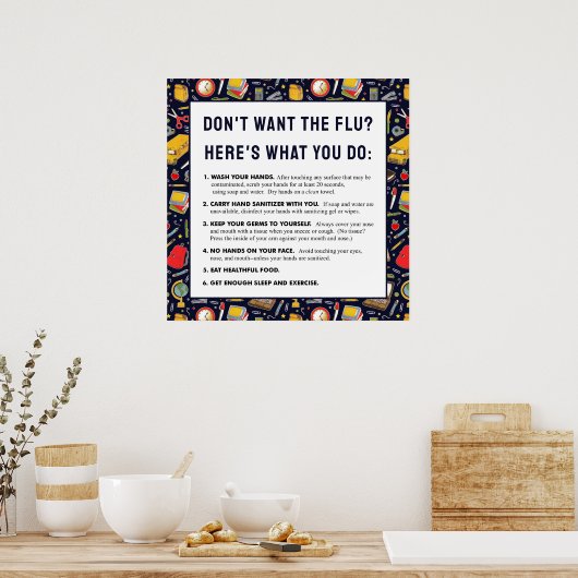 Griepadvies Poster (Keuken)